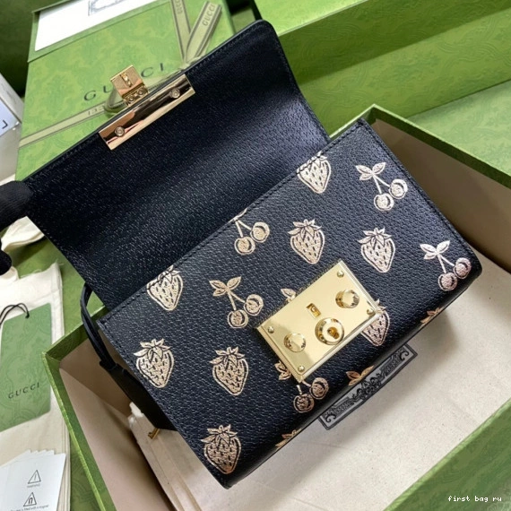 Firstbag ru small padlock shoulder GUCCI bag berry 0818